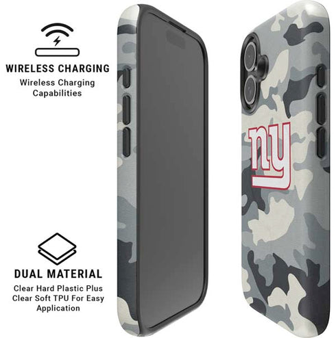 NFL New York Giants Camo iPhone 16 Plus Magsafe Impact Case